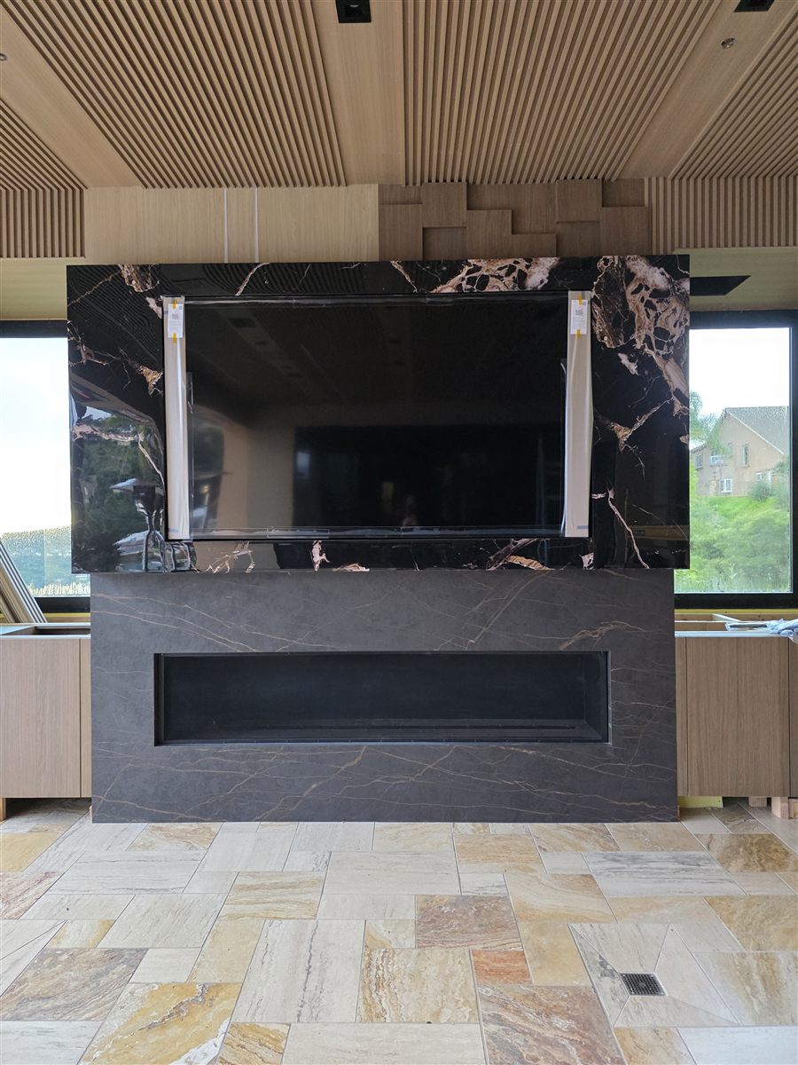 Custom fireplace feature wall project