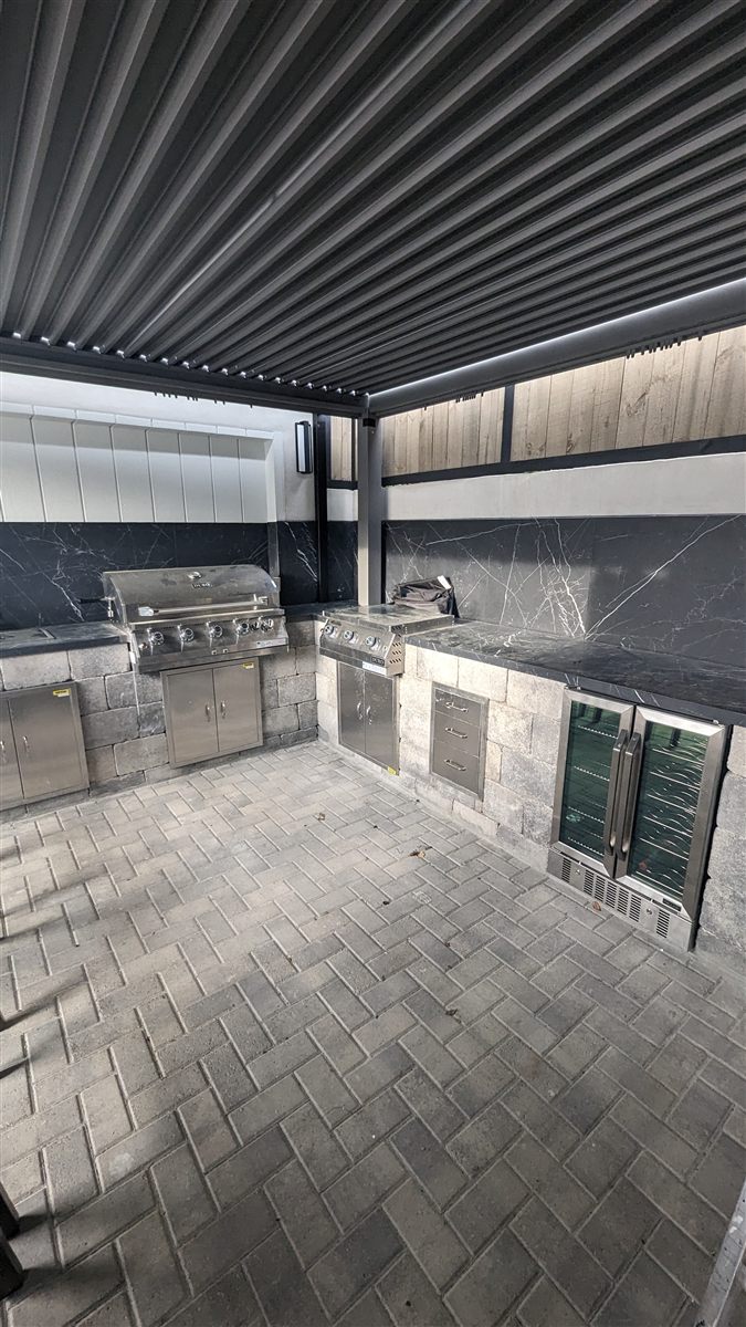 Finished outdoor kitchen project